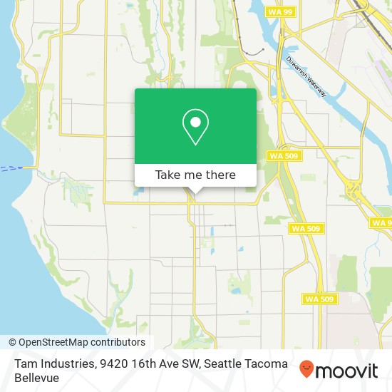 Tam Industries, 9420 16th Ave SW map