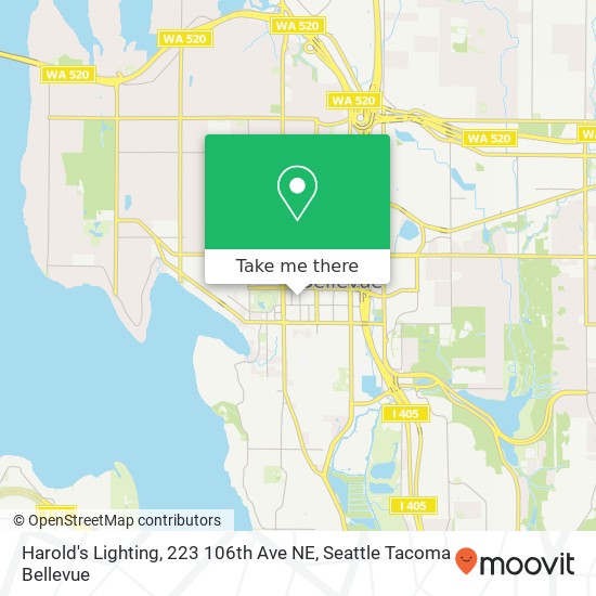 Harold's Lighting, 223 106th Ave NE map