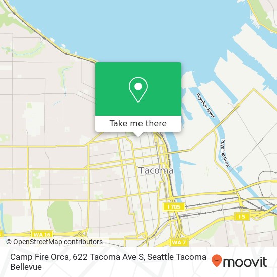 Mapa de Camp Fire Orca, 622 Tacoma Ave S