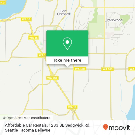 Affordable Car Rentals, 1283 SE Sedgwick Rd map