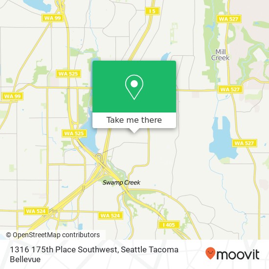 1316 175th Place Southwest, 1316 175th Pl SW, Lynnwood, WA 98037, USA map