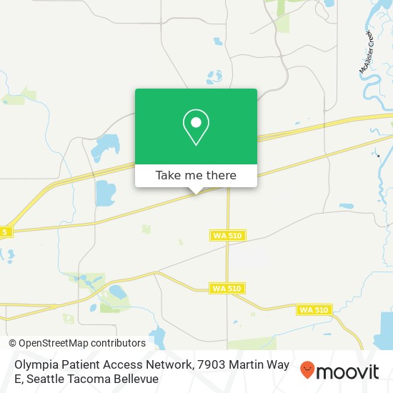 Mapa de Olympia Patient Access Network, 7903 Martin Way E