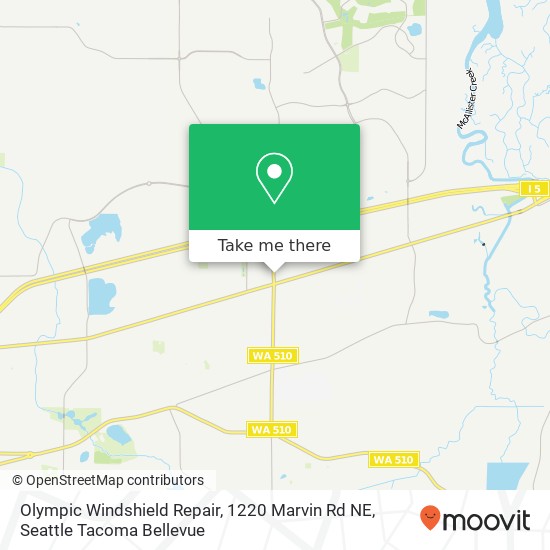 Olympic Windshield Repair, 1220 Marvin Rd NE map