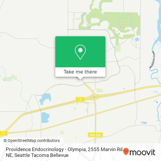 Mapa de Providence Endocrinology - Olympia, 2555 Marvin Rd NE