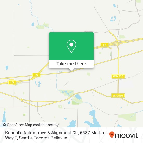 Kohout's Automotive & Alignment Ctr, 6537 Martin Way E map