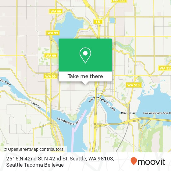Mapa de 2515,N 42nd St N 42nd St, Seattle, WA 98103