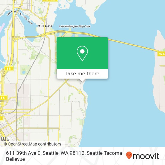 Mapa de 611 39th Ave E, Seattle, WA 98112