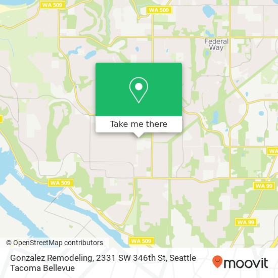 Gonzalez Remodeling, 2331 SW 346th St map