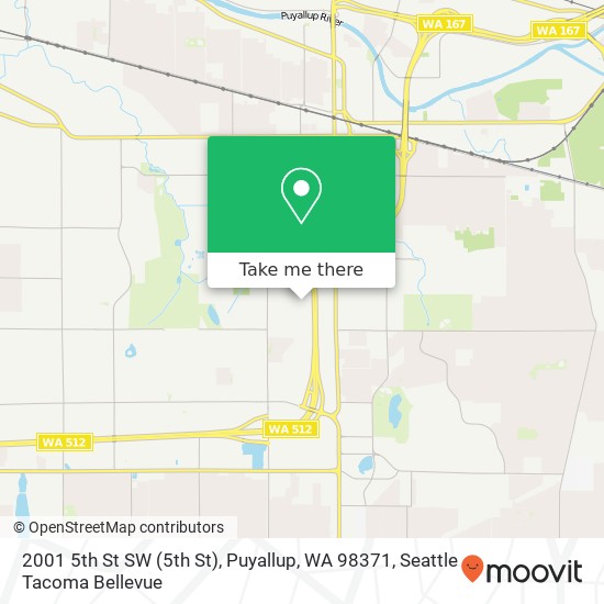 Mapa de 2001 5th St SW (5th St), Puyallup, WA 98371