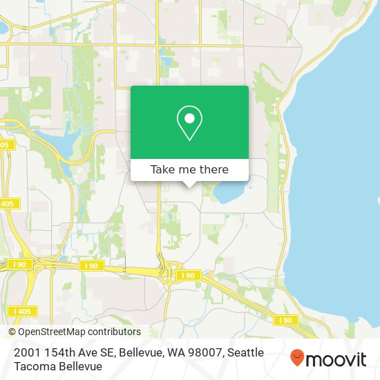 Mapa de 2001 154th Ave SE, Bellevue, WA 98007