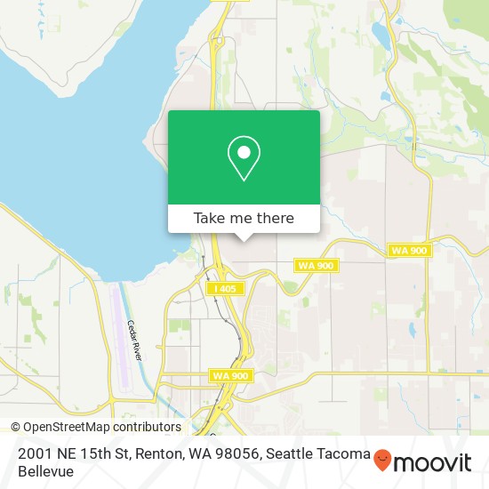 Mapa de 2001 NE 15th St, Renton, WA 98056