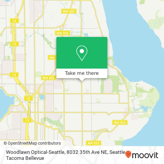 Mapa de Woodlawn Optical-Seattle, 8032 35th Ave NE