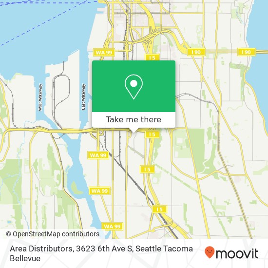 Mapa de Area Distributors, 3623 6th Ave S