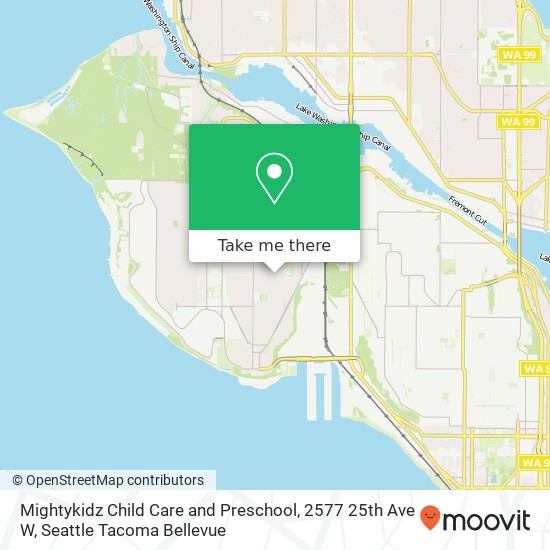 Mapa de Mightykidz Child Care and Preschool, 2577 25th Ave W