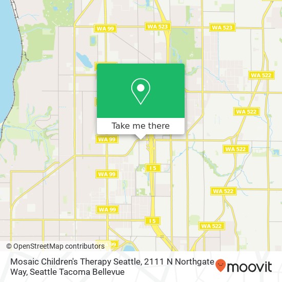 Mapa de Mosaic Children's Therapy Seattle, 2111 N Northgate Way