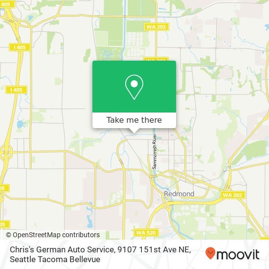 Chris's German Auto Service, 9107 151st Ave NE map