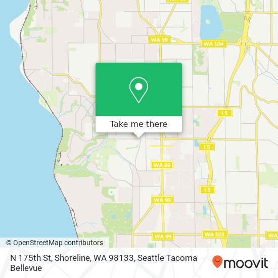 N 175th St, Shoreline, WA 98133 map