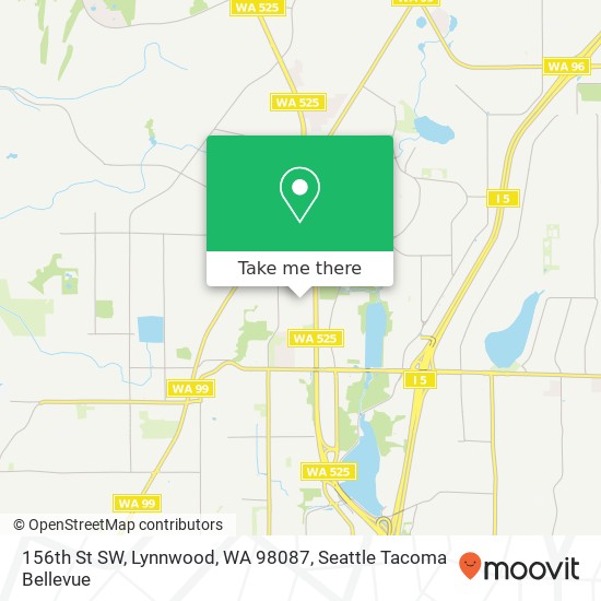 Mapa de 156th St SW, Lynnwood, WA 98087