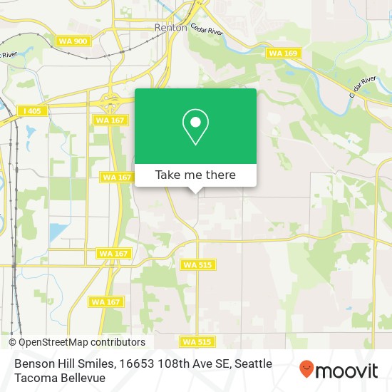 Mapa de Benson Hill Smiles, 16653 108th Ave SE