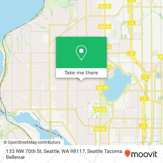 Mapa de 133 NW 70th St, Seattle, WA 98117