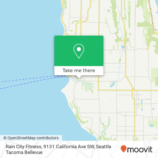 Mapa de Rain City Fitness, 9131 California Ave SW