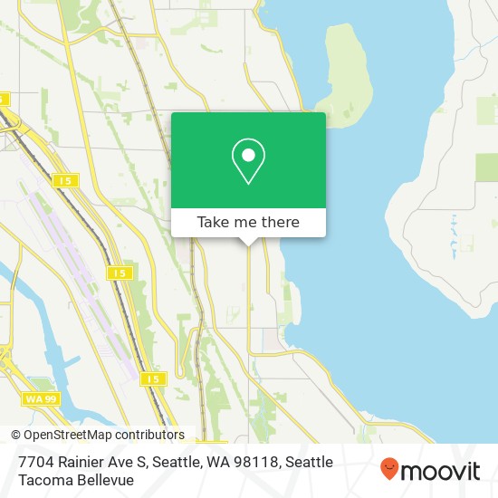 Mapa de 7704 Rainier Ave S, Seattle, WA 98118