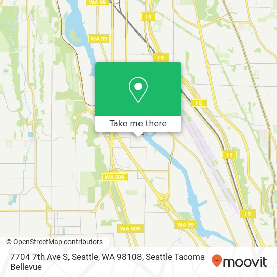 Mapa de 7704 7th Ave S, Seattle, WA 98108
