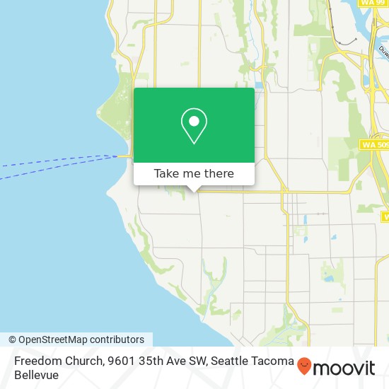 Mapa de Freedom Church, 9601 35th Ave SW