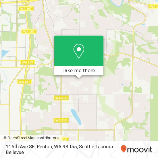 Mapa de 116th Ave SE, Renton, WA 98055