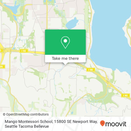 Mapa de Mango Montessori School, 15800 SE Newport Way