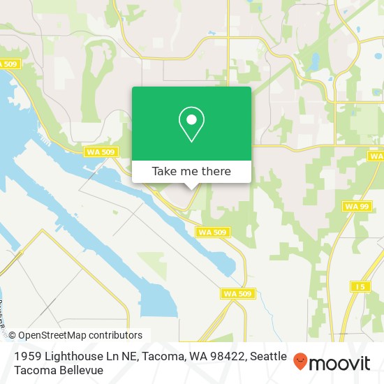 Mapa de 1959 Lighthouse Ln NE, Tacoma, WA 98422