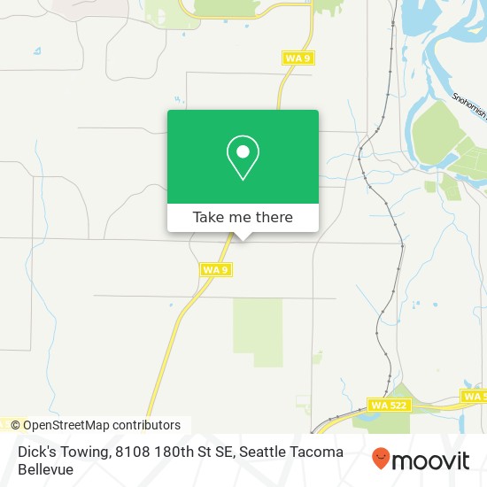 Mapa de Dick's Towing, 8108 180th St SE