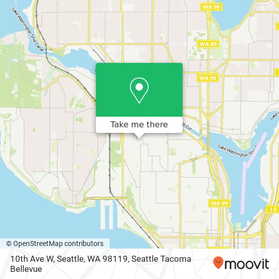 10th Ave W, Seattle, WA 98119 map