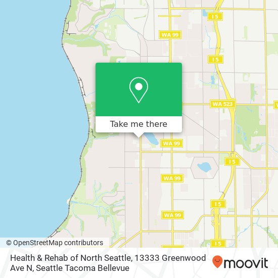 Mapa de Health & Rehab of North Seattle, 13333 Greenwood Ave N