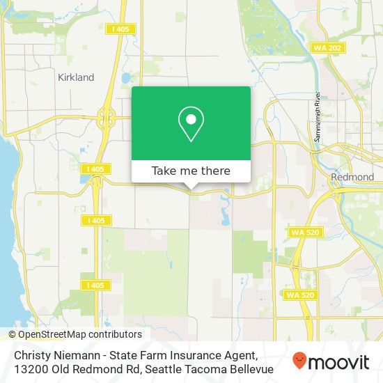 Mapa de Christy Niemann - State Farm Insurance Agent, 13200 Old Redmond Rd