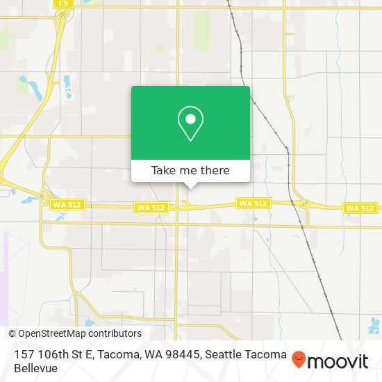 Mapa de 157 106th St E, Tacoma, WA 98445