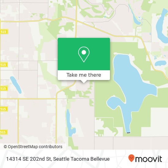 Mapa de 14314 SE 202nd St, Kent, WA 98042