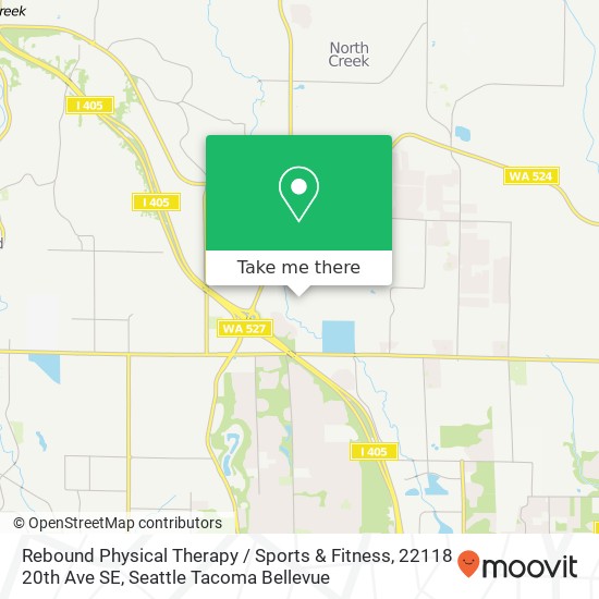 Mapa de Rebound Physical Therapy / Sports & Fitness, 22118 20th Ave SE