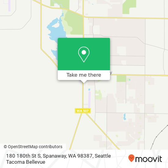 Mapa de 180 180th St S, Spanaway, WA 98387