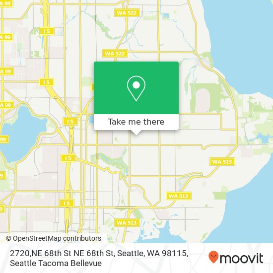 Mapa de 2720,NE 68th St NE 68th St, Seattle, WA 98115