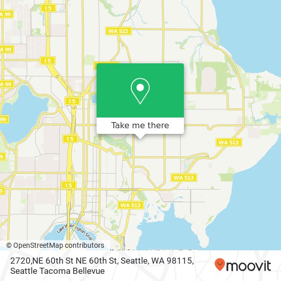 Mapa de 2720,NE 60th St NE 60th St, Seattle, WA 98115