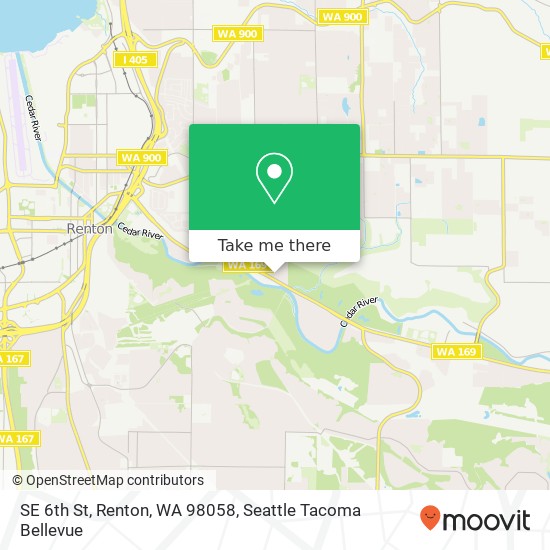 Mapa de SE 6th St, Renton, WA 98058