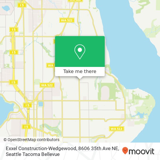 Exxel Construction-Wedgewood, 8606 35th Ave NE map