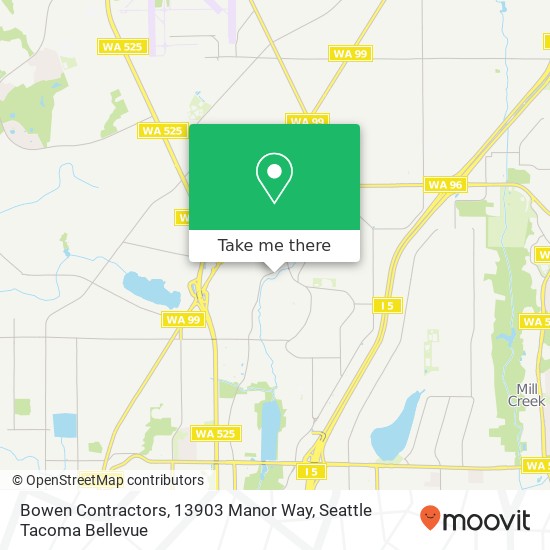 Bowen Contractors, 13903 Manor Way map