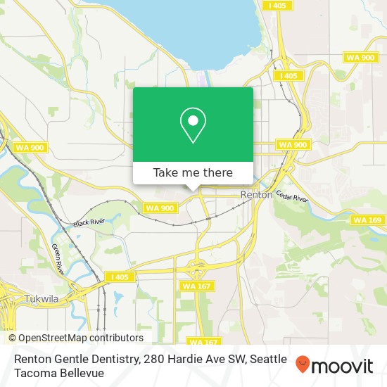 Renton Gentle Dentistry, 280 Hardie Ave SW map