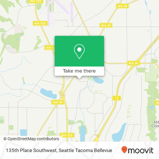 Mapa de 135th Place Southwest, 135th Pl SW, Lynnwood, WA 98087, USA