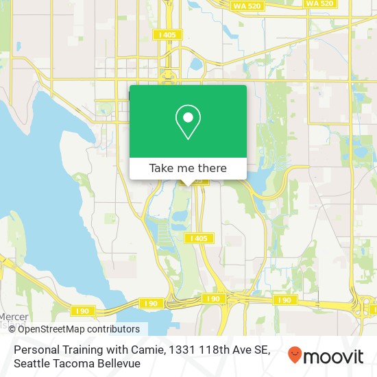 Personal Training with Camie, 1331 118th Ave SE map