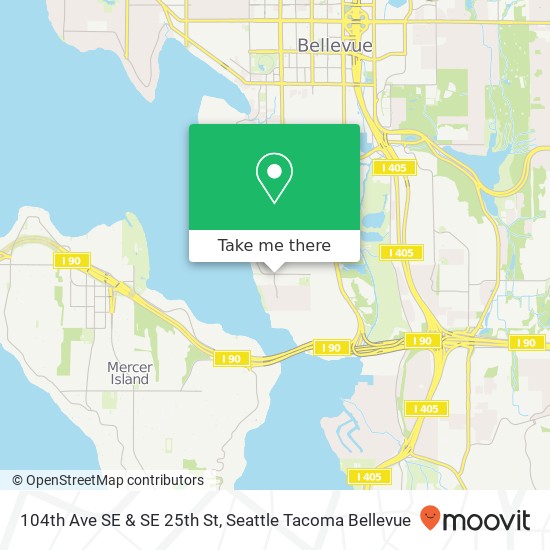 104th Ave SE & SE 25th St map