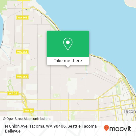 N Union Ave, Tacoma, WA 98406 map