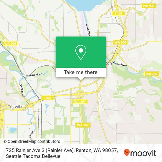 Mapa de 725 Rainier Ave S (Rainier Ave), Renton, WA 98057